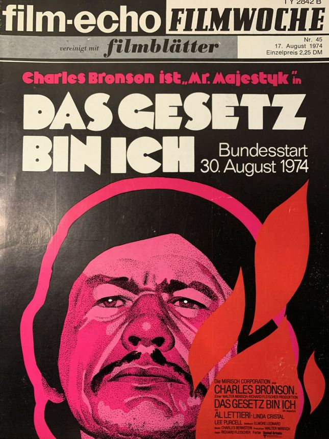 FILM-ECHO FILMWOCHE magazine side cover Issue 45 17 August 1974