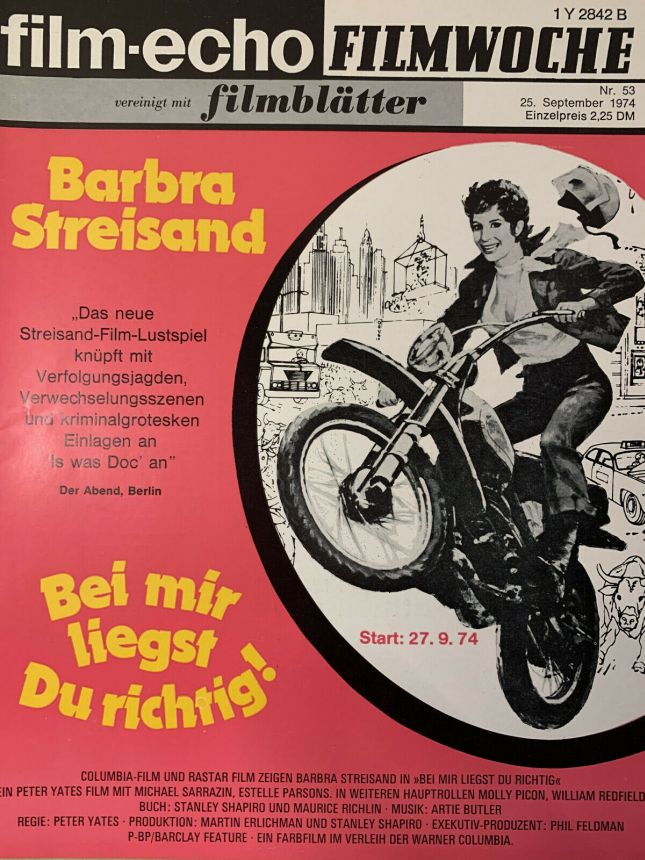 FILM-ECHO FILMWOCHE magazine side cover Issue 53 25 September 1974
