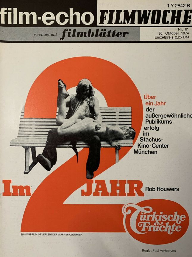 FILM-ECHO FILMWOCHE magazine side cover Issue 61 30 October 1974