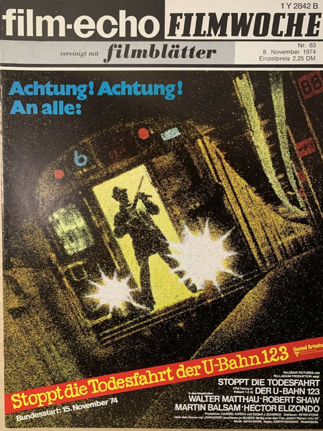 FILM-ECHO FILMWOCHE magazine side cover Issue 63 8 November 1974