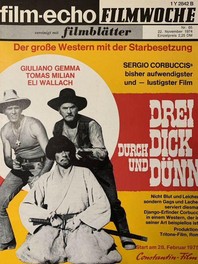 FILM-ECHO FILMWOCHE magazine side cover Issue 65 22 November 1974