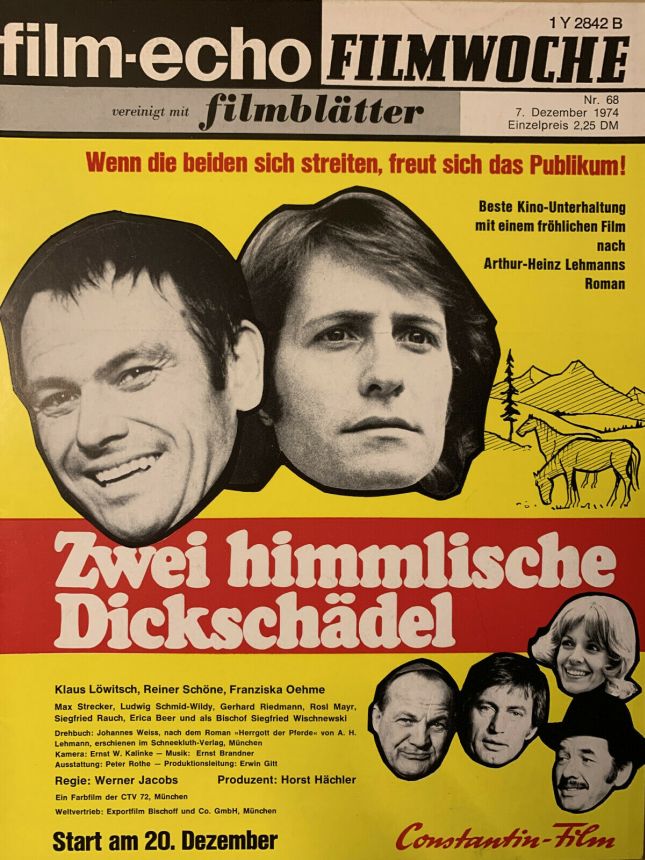 FILM-ECHO FILMWOCHE magazine side cover Issue 68 7 December 1974
