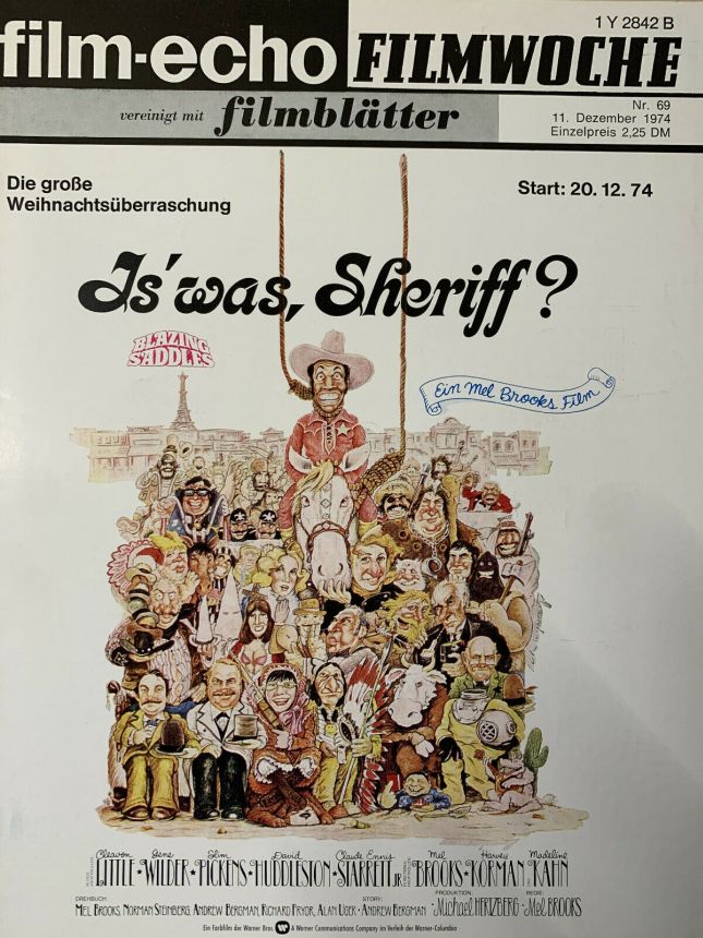 FILM-ECHO FILMWOCHE magazine side cover Issue 69 11 December 1974