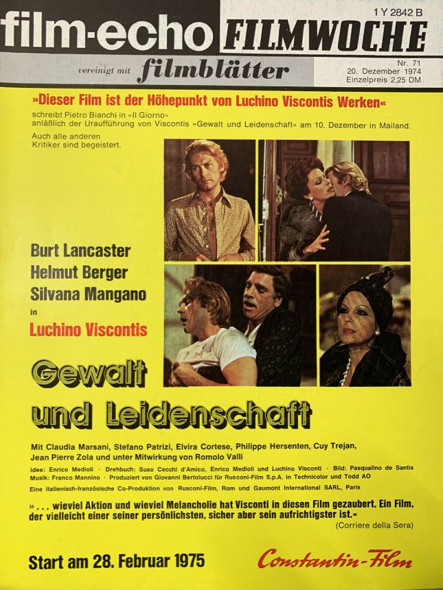 FILM-ECHO FILMWOCHE magazine side cover Issue 71 20 December 1974
