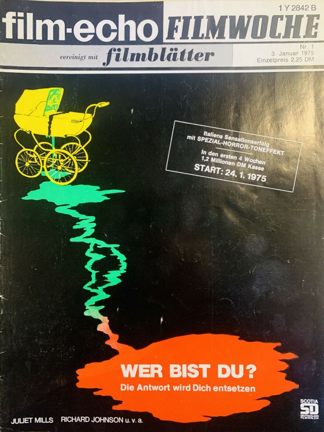FILM-ECHO FILMWOCHE magazine side cover Issue 1 3 January 1975