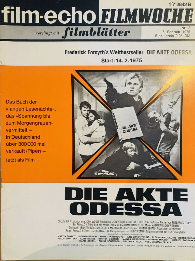 FILM-ECHO FILMWOCHE magazine side cover Issue 8 7 February 1975