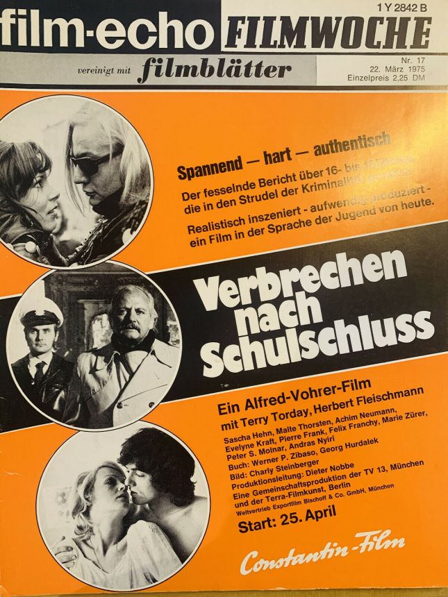FILM-ECHO FILMWOCHE magazine side cover Issue 17 22 March 1975