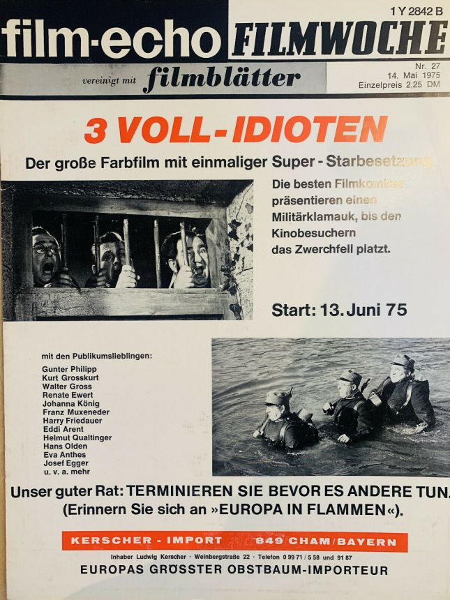 FILM-ECHO FILMWOCHE magazine side cover Issue 27 14 May 1975