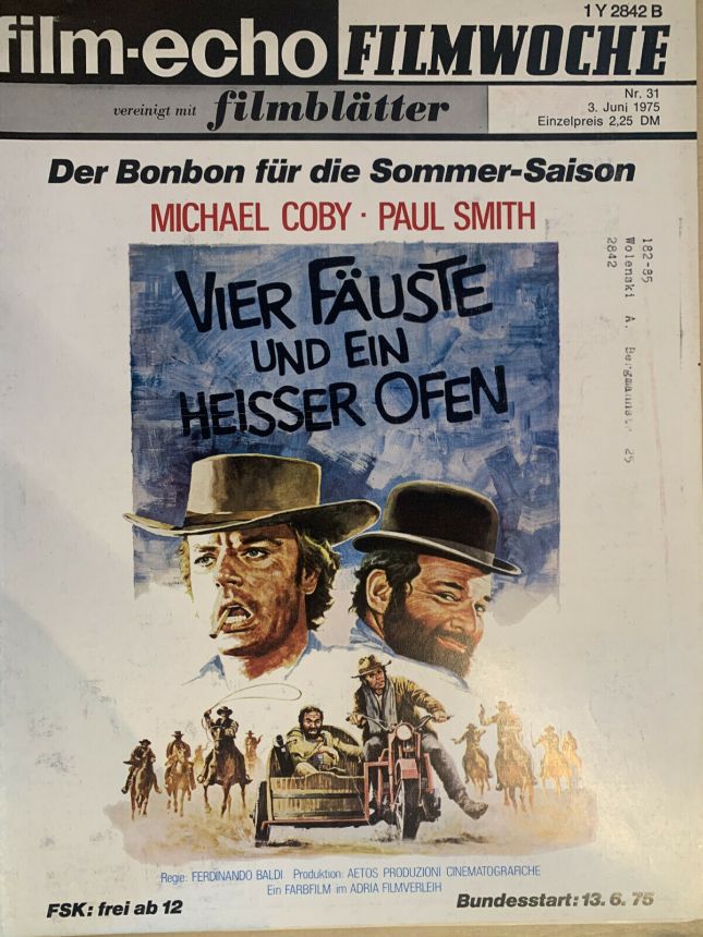 FILM-ECHO FILMWOCHE magazine side cover Issue 31 3 June 1975