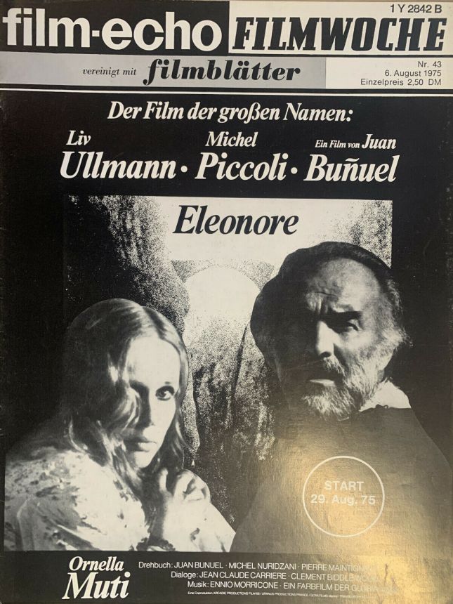 FILM-ECHO FILMWOCHE magazine side cover Issue 43 6 August 1975