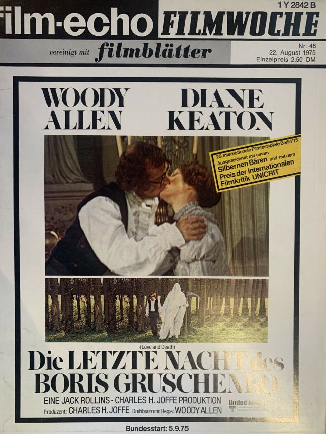 FILM-ECHO FILMWOCHE magazine side cover Issue 46 22 August 1975