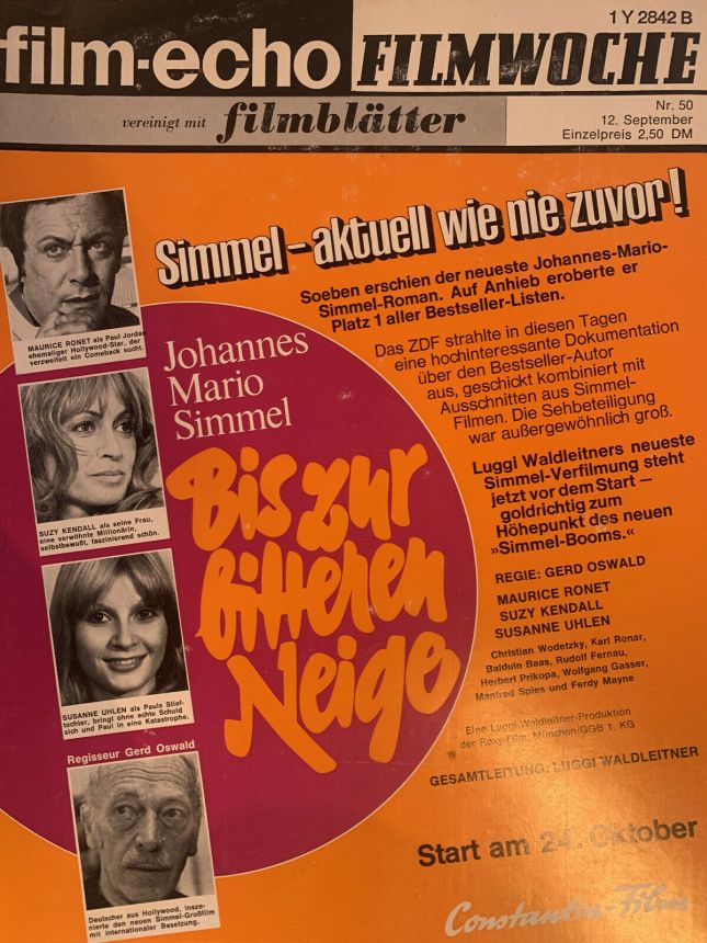 FILM-ECHO FILMWOCHE magazine side cover Issue 50 12 September 1975