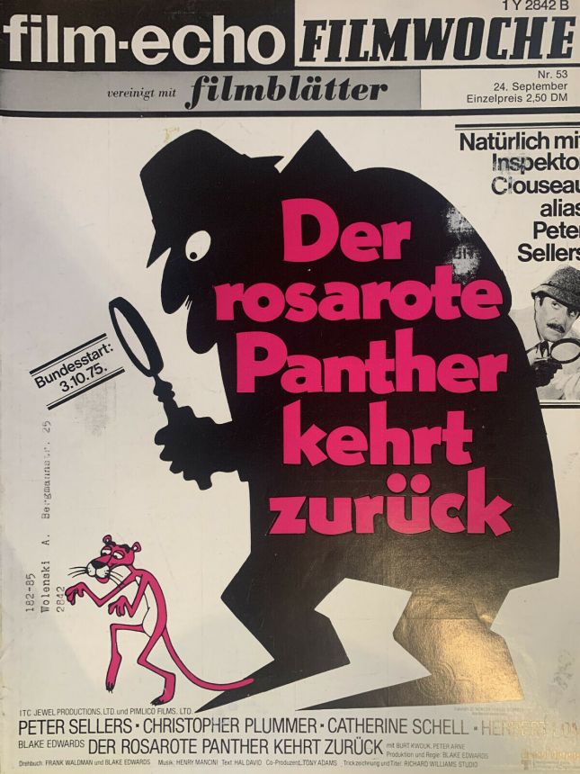 FILM-ECHO FILMWOCHE magazine side cover Issue 53 24 September 1975