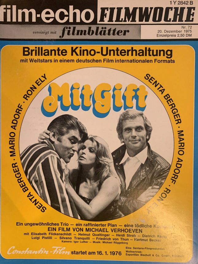 FILM-ECHO FILMWOCHE magazine side cover Issue 72 20 December 1975