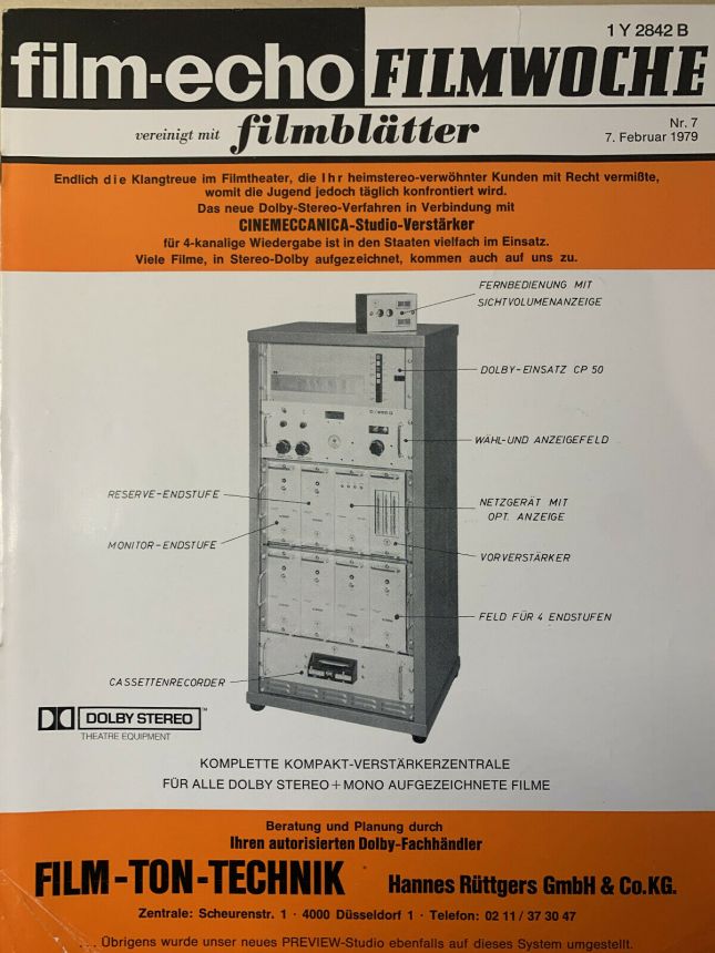 FILM-ECHO FILMWOCHE magazine side cover Issue 7 7 February 1979