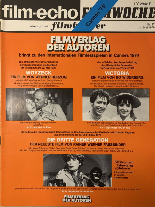 FILM-ECHO FILMWOCHE magazine side cover Issue 27 11 May 1979