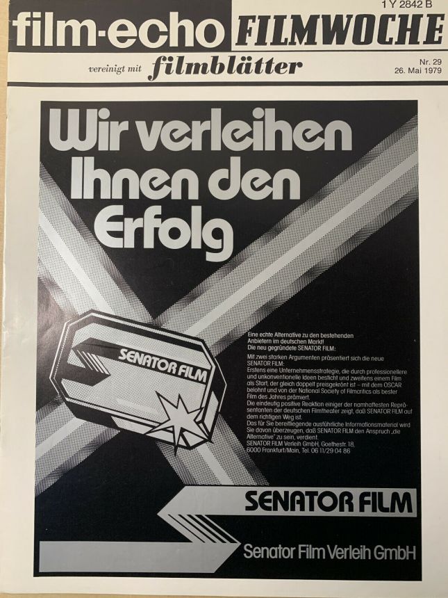 FILM-ECHO FILMWOCHE magazine side cover Issue 29 26 May 1979
