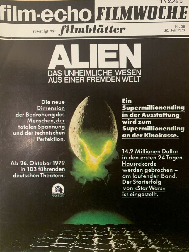 FILM-ECHO FILMWOCHE magazine side cover Issue 39 20 July 1979
