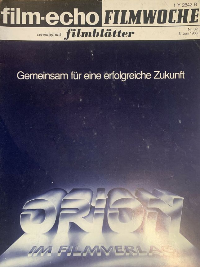 FILM-ECHO FILMWOCHE magazine side cover Issue 32 8 June 1983
