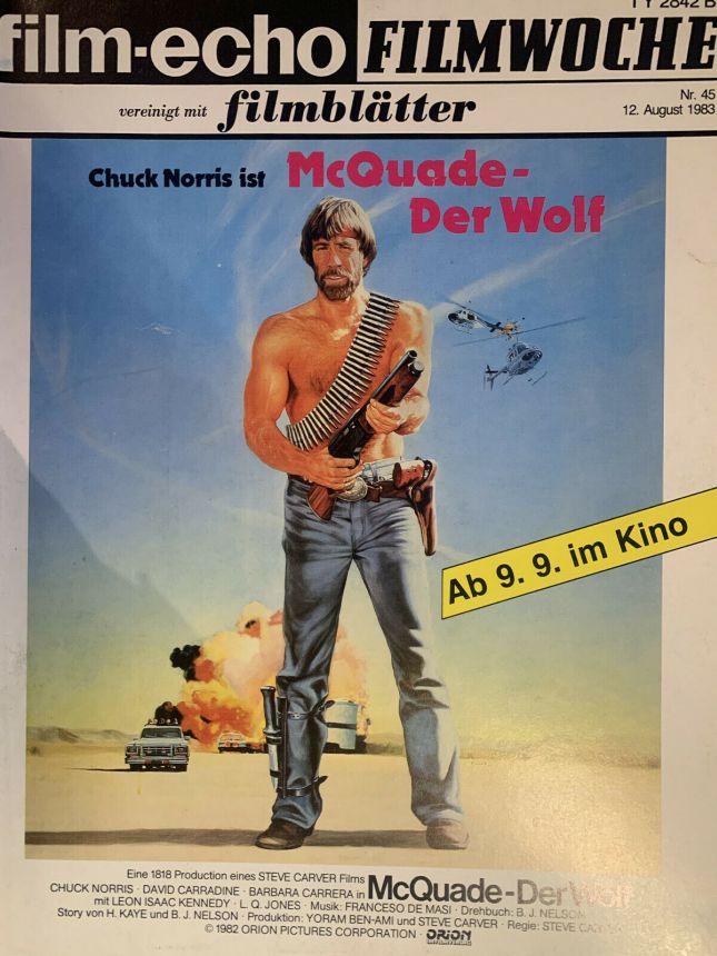 FILM-ECHO FILMWOCHE magazine side cover Issue 45 12 August 1983