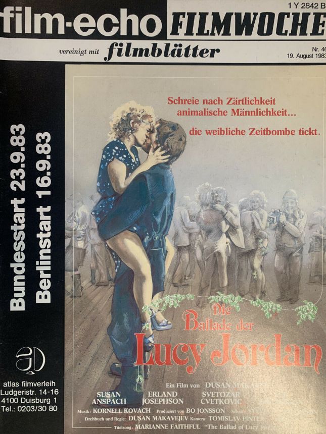 FILM-ECHO FILMWOCHE magazine side cover Issue 46 19 August 1983
