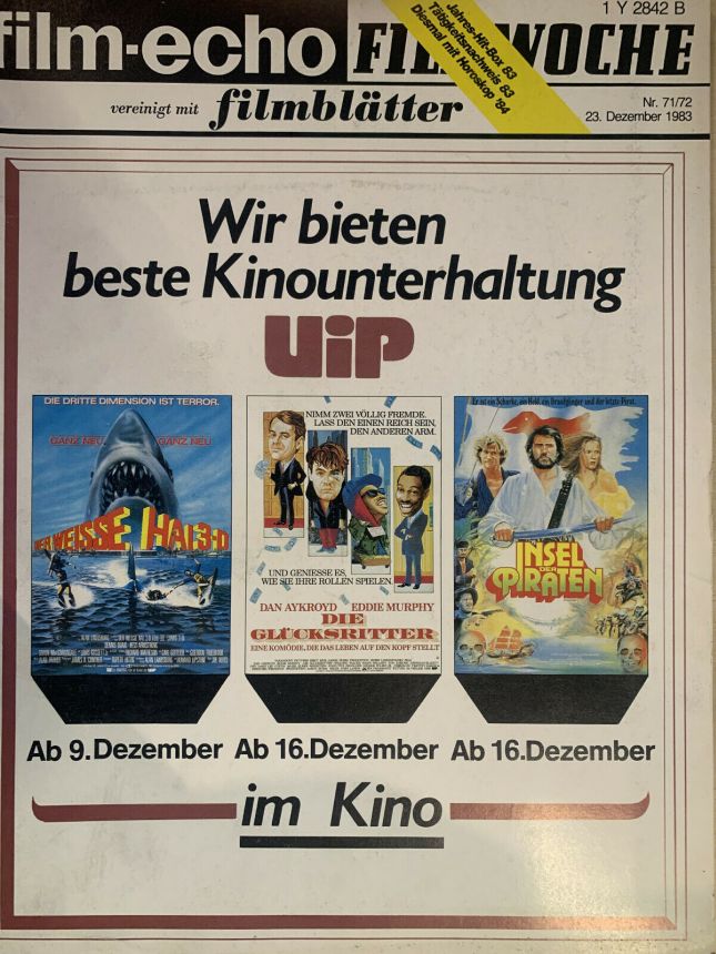 FILM-ECHO FILMWOCHE magazine side cover Issue 71-2 23 December 1983