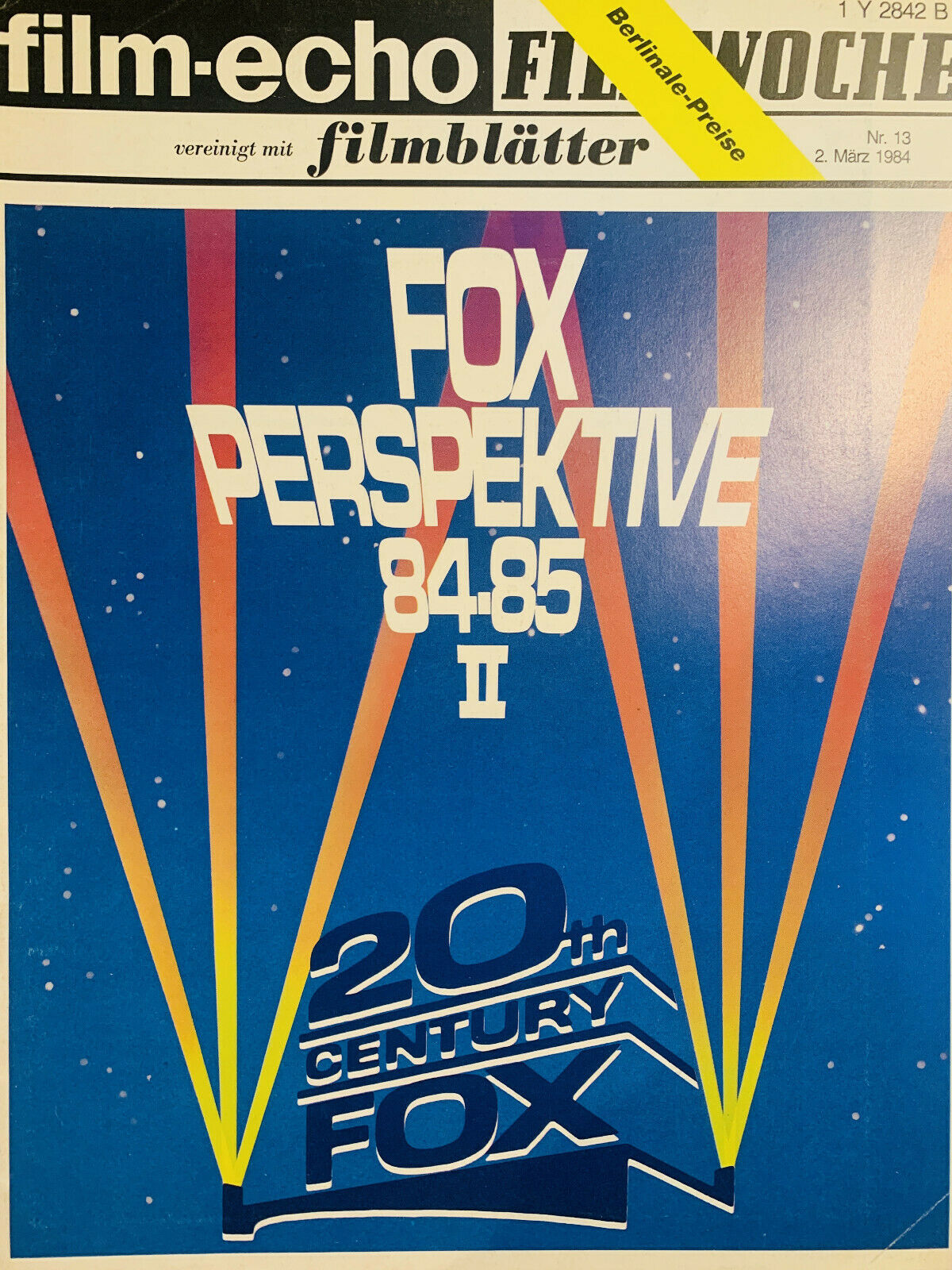 FILM-ECHO FILMWOCHE magazine side cover Issue 13 2 March 1984