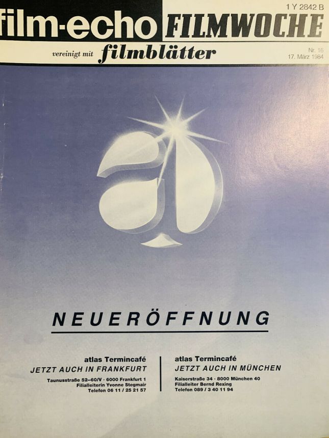 FILM-ECHO FILMWOCHE magazine side cover Issue 16 17 March 1984