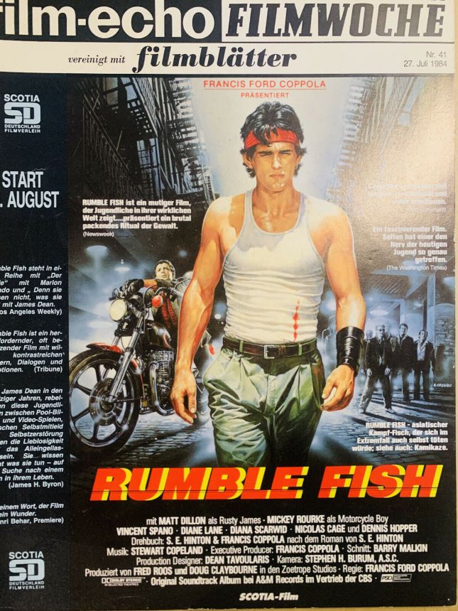 FILM-ECHO FILMWOCHE magazine side cover Issue 41 27 July 1984