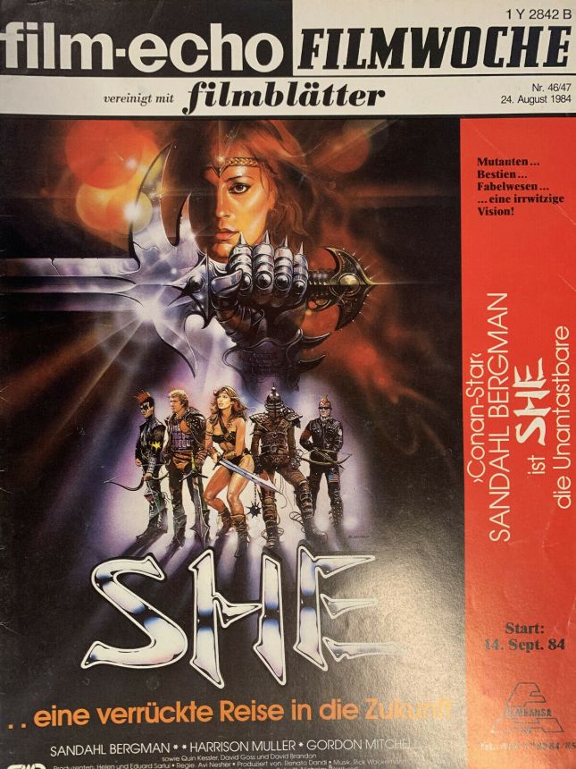 FILM-ECHO FILMWOCHE magazine side cover Issue 46-7 24 August 1984