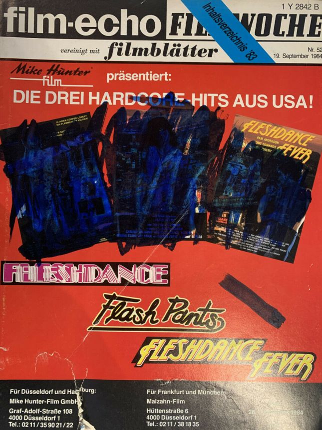 FILM-ECHO FILMWOCHE magazine side cover Issue 52 19 September 1984
