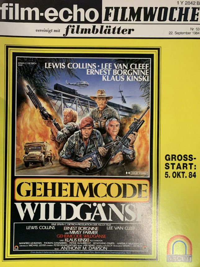 FILM-ECHO FILMWOCHE magazine side cover Issue 53 22 September 1984