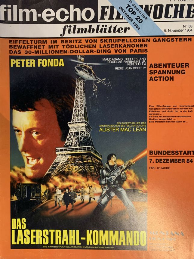FILM-ECHO FILMWOCHE magazine side cover Issue 63 9 November 1984