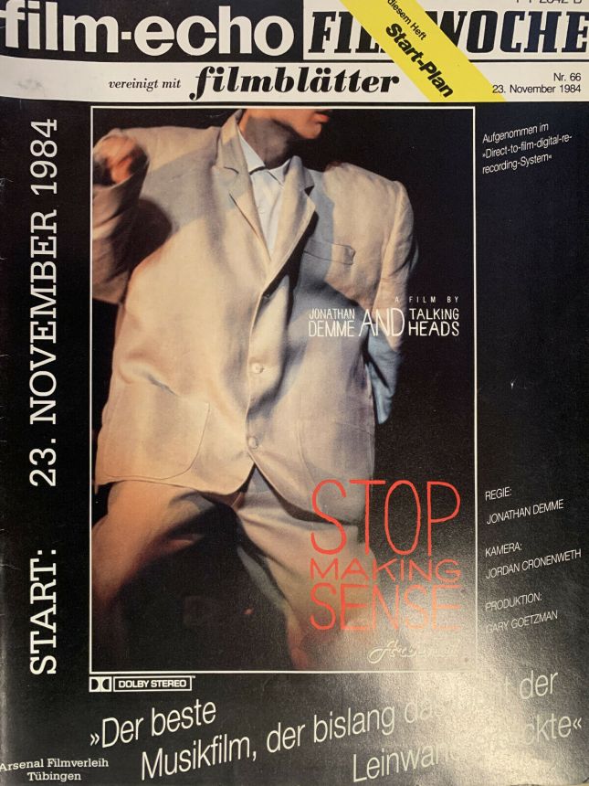 FILM-ECHO FILMWOCHE magazine side cover Issue 66 23 November 1984