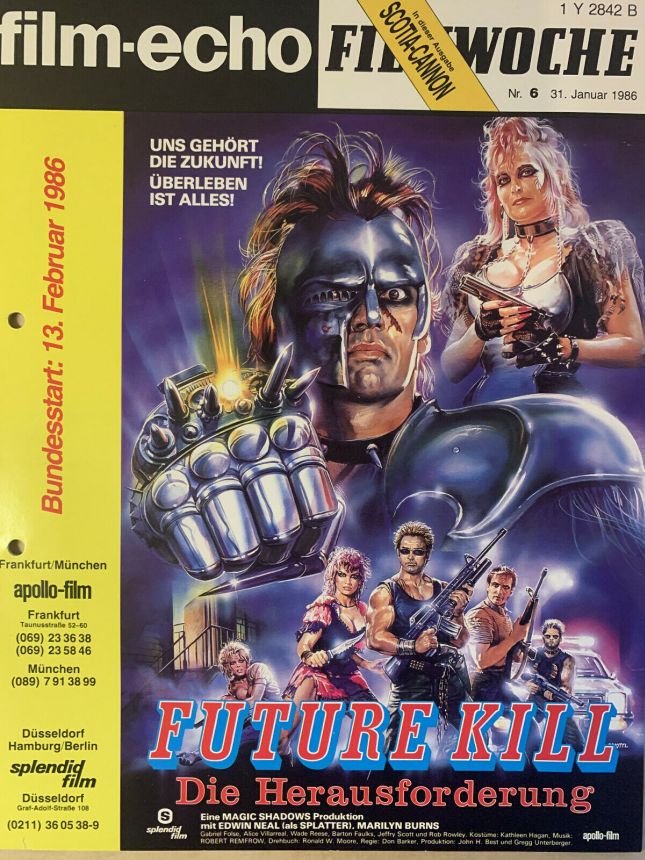 FILM-ECHO FILMWOCHE magazine side cover Issue 6 31 January 1986