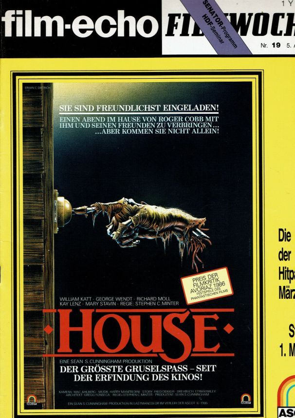 FILM-ECHO FILMWOCHE magazine side cover Issue 19 5 April 1986