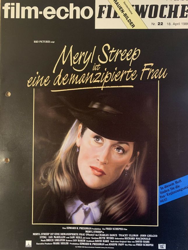 FILM-ECHO FILMWOCHE magazine side cover Issue 22 18 April 1986