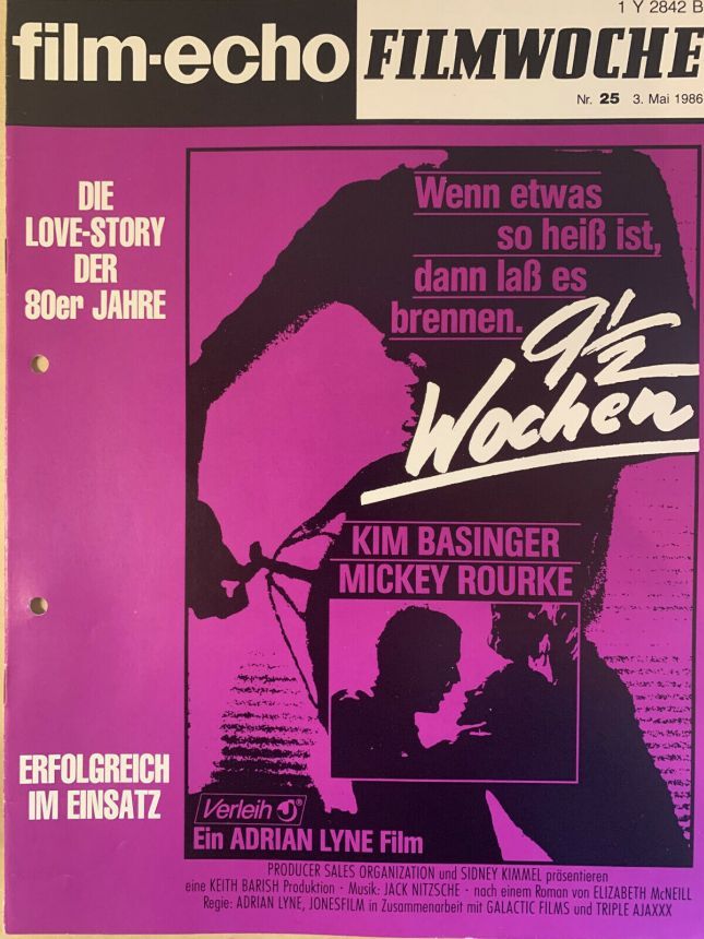 FILM-ECHO FILMWOCHE magazine side cover Issue 25 3 May 1986