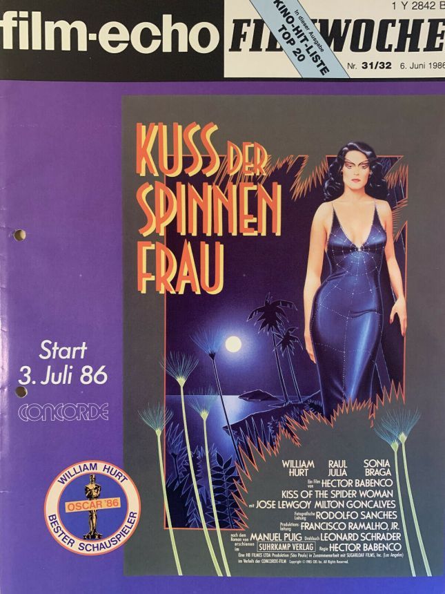 FILM-ECHO FILMWOCHE magazine side cover Issue 31-2 6 June 1986