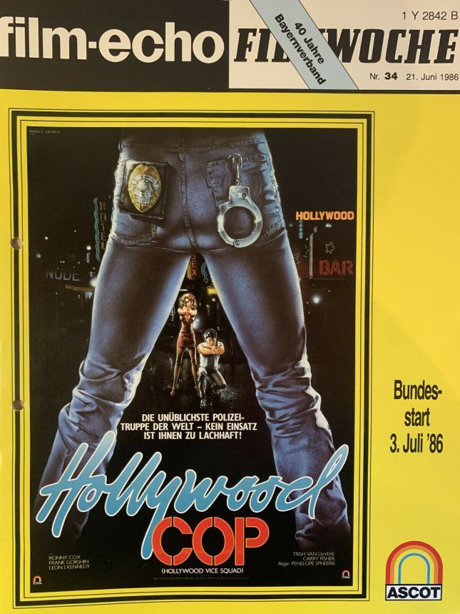 FILM-ECHO FILMWOCHE magazine side cover Issue 34 21 June 1986