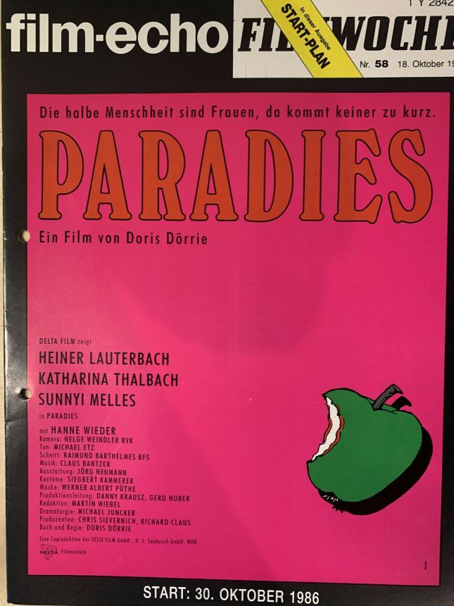 FILM-ECHO FILMWOCHE magazine side cover Issue 58 18 October 1986