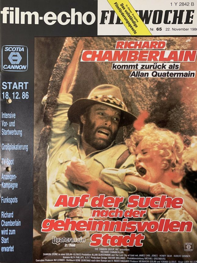 FILM-ECHO FILMWOCHE magazine side cover Issue 65 22 November 1986