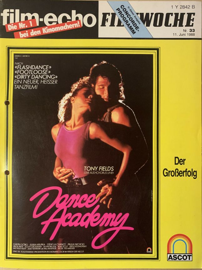 FILM-ECHO FILMWOCHE magazine side cover Issue 33 11 June 1988