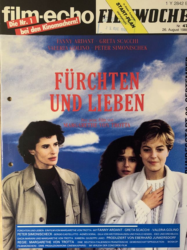 FILM-ECHO FILMWOCHE magazine side cover Issue 47 26 August 1988