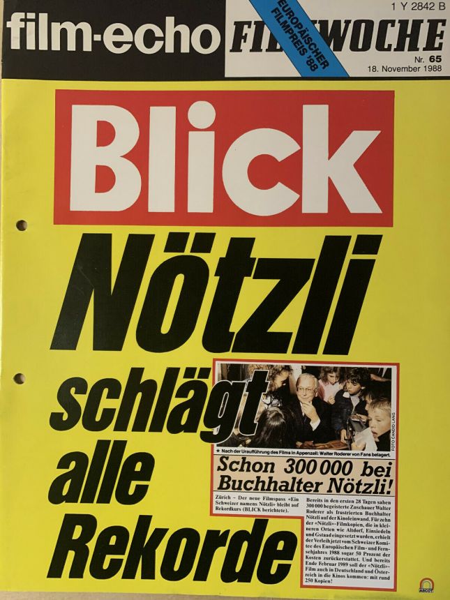 FILM-ECHO FILMWOCHE magazine side cover Issue 65 18 November 1988