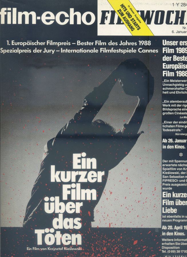 FILM-ECHO FILMWOCHE magazine side cover Issue 1-2 6 January 1989