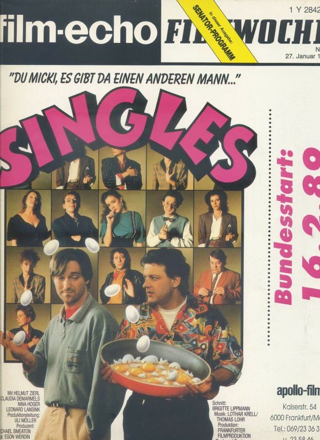 FILM-ECHO FILMWOCHE magazine side cover Issue 6 27 January 1989