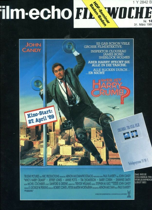 FILM-ECHO FILMWOCHE magazine side cover Issue 18 31 March 1989
