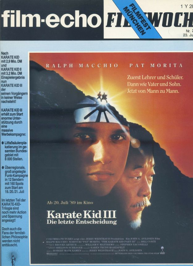 FILM-ECHO FILMWOCHE magazine side cover Issue 34-5 23 June 1989