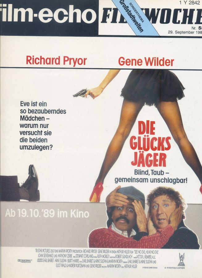 FILM-ECHO FILMWOCHE magazine side cover Issue 55 29 September 1989